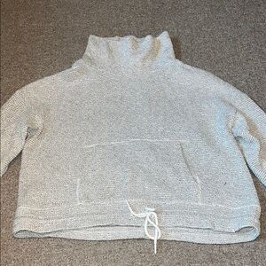 90 Degree by Reflex Boucle Eva Sweatshirt Cozy Cream Turtleneck Large